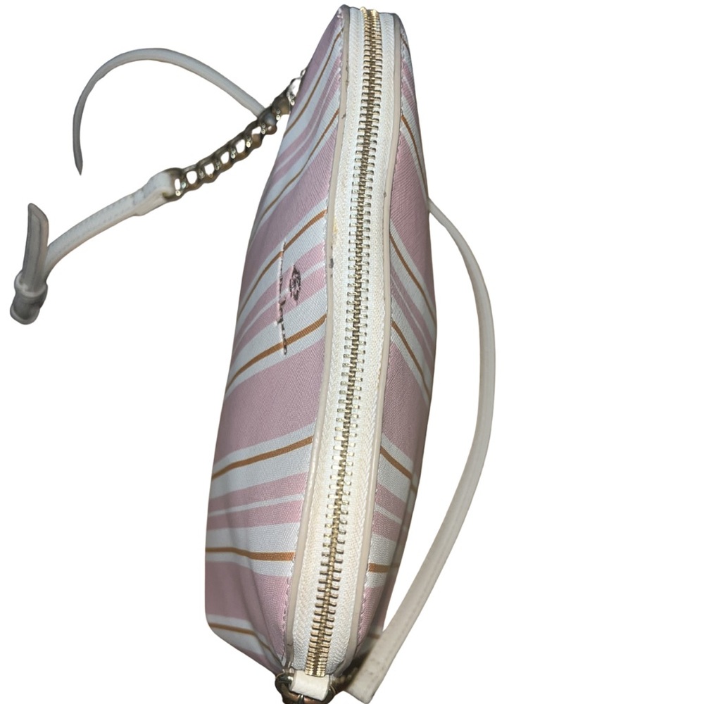 Nanette Lepore Pink & Cream Striped Dome Crossbody Bag - Picture 2 of 10